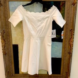 Lola Grace Off White Pattern cut top dress